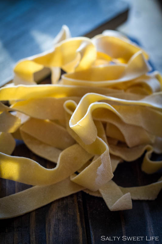 Tagliatelle with Caramelized Orange and Almonds, plus Seared Duck Breast - Salty Sweet Life