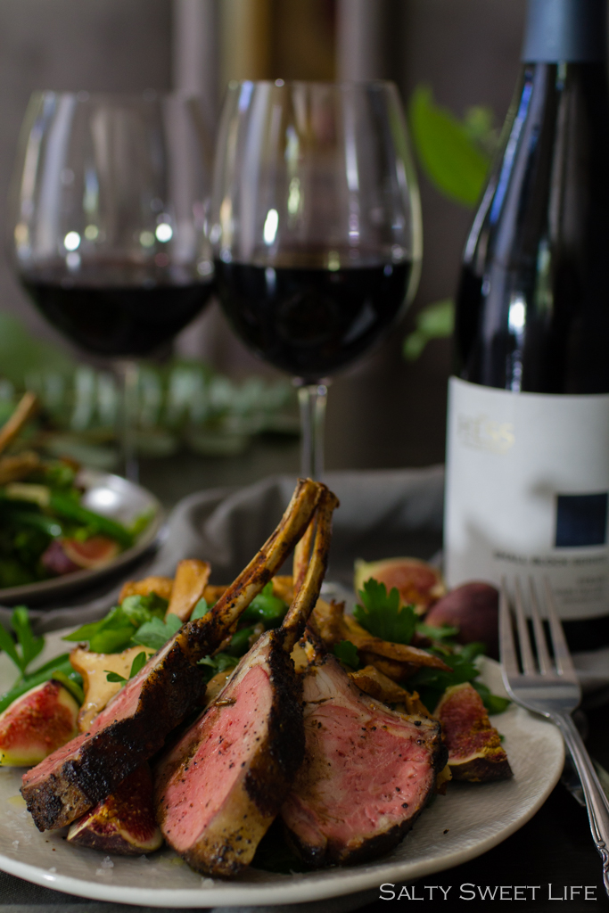 Salty Sweet Life - Coffee and Herb-rubbed Lamb Chops paired with The Hess Collection Small Block Syrah